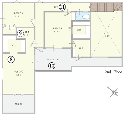 56号棟2階間取図