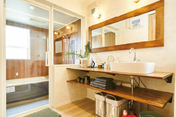 おしゃれで使い勝手のよい洗面台