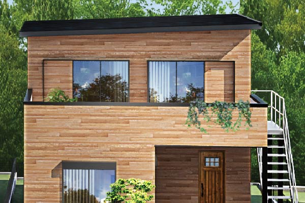 周辺の自然に調和する外観デザイン